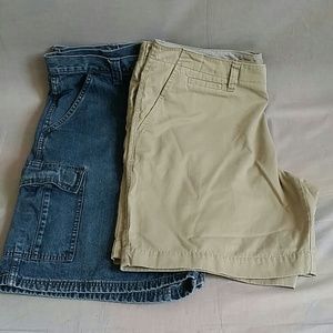Bundle Men's Shorts Size 40 Waist Denim Khakis